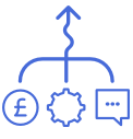 Flexible Payment Options blue icon